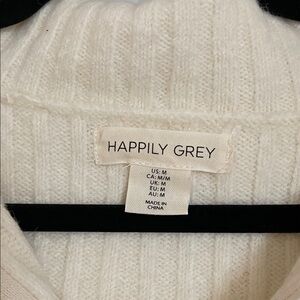 Happily Grey Women's Ivory Turtleneck Sweater